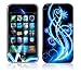 Abstract Neon Blue Decorative Skin Cover Decal Sticker for Apple 2G iPhone (1st Gen)