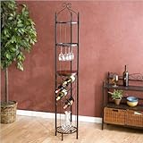 Southern Enterprises KA9804 Celtic Rotunda Wine Rack, Gray