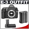 Olympus E-3 Digital SLR Camera with Olympus HLD-4 Power Battery Grip + BLM-1 Battery Pack