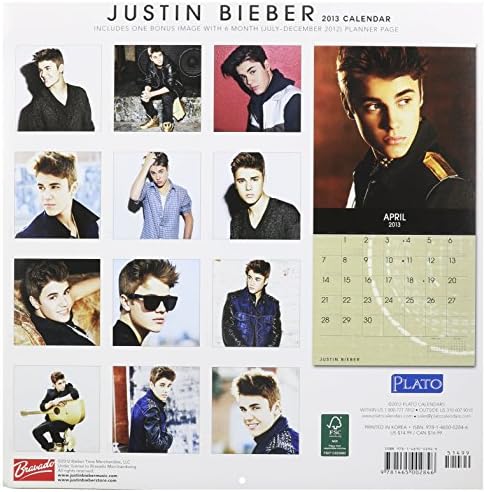 Justin Bieber 2013 Square 12X12