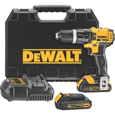 DEWALT DCD785C2 20V MAX Lithium Ion Compact 1.5 Ah Hammer Drill/Driver Kit