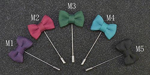 ARTEMISES Men's Bowknot Lapel Daisy Handmade Stick Brooch Pin Men's Accessories(M12)