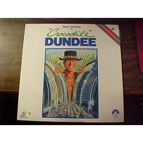 Laserdisc of CROCODILE DUNDEE with Paul Hogan, Linda Kowlowski, Mark Blum, David Gulpilil, Michael Lombard and John Meillon.