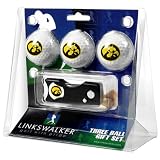 Iowa Hawkeyes NCAA 3 Golf Ball Gift Pack w/ Spring Action Divot Tool