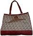 Women's DKNY Purse Handbag Town and Country Work Shopper Tote w/French Grain Leather Chino/Red
