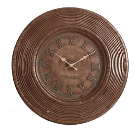 Hen-Feathers Bamboo Clock - Bronze by Kirch