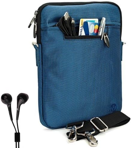 New Easy To Carry Highly Protective Vangoddy Brand Sony Tablet S 16GB 32 GB Blue Sleeve with Tapestry Design and Extra Padding Exclusively From The Hydei Collection + Black Earbud Earphones by Hydei