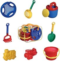 Complete Sand & Water Beach Play Set: Includes Toys, Watering Can, Bucket, Shovel and more!