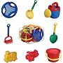 Complete Sand & Water Beach Play Set: Includes Toys, Watering Can, Bucket, Shovel and more!
