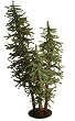 5' Pre-Lit Natural Alpine Artificial Christmas Tree Trio Set - Multi Lights