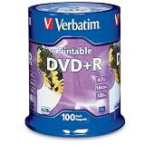 Verbatim 100PK DVD+R 4.7GB 16X WHITE ( 95145 )