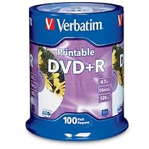 Verbatim 100PK DVD+R 4.7GB 16X WHITE ( 95145 )