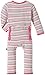 KicKee Pants Girls' Baby Ruffle Coverall, Fairytale Stripe, 3-6 Months