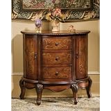 17th-century Antique Replica Italian Wood Marquetry Hand-painted Wooden Conso