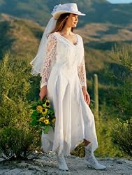 Martin McCrea "Sonoran Star" Western Wedding Gown in White