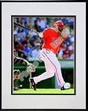Dmitri Young 2008 Batting Action Double Matted 8O x 10O Photograph in Black Anodized Aluminum Fra