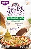 Kraft, Recipe Makers, 2 Cooking Sauces & Recipe, Tex-Mex Chicken Fajita, 14.6oz Carton (Pack of 3)