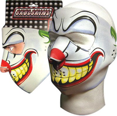 New joker clown neoprene full face mask muzzle motorcycle nose mo…