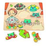 Eigenschaften woody / PUZZLE m. GRIFFE STECKPUZZLE 8 tlg PUPPE JUNGE HOLZ NEU