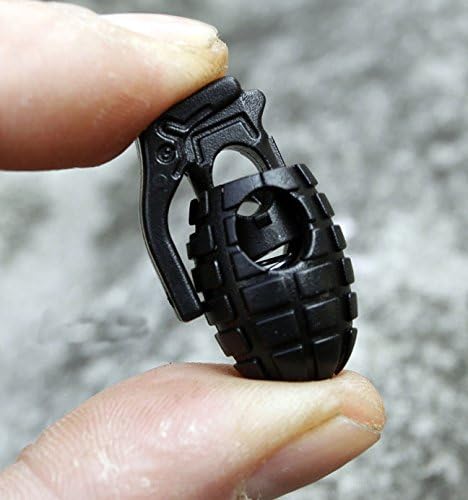 AmazingSuper 10pcs Grenade Shoe Shoelace Buckle Stopper Rope Clamp Paracord Cord Spring Lock