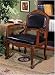 Black Leather Jamestown Landing Arm Chair