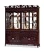 72 Rosewood French Queen Ann Grape Motif China Cabinet