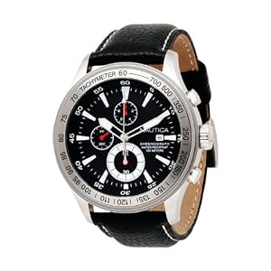 Nautica Men's N15568G NCS 300 Chronograph Black Dial Watch