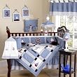 JoJo Designs 9-Piece Baby Crib Bedding Set - Come Sail Away Nautical