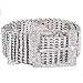 Women Rhinestone Belt Silver Shiny Diamond Crystal Ladies Waist Belt for Jeans Dresses Suit Pant Size 26-32 Inches by WHIPPY
