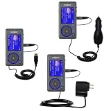 Deluxe Kit for the Insignia NS-4V17 includes a USB cable with Car and Wall Charger - Gomadic Brand w/ TipExchange Technology