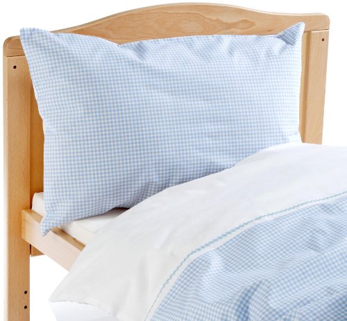 Pinolino 630389-2 - Bett- und Kopfkissenbezug f&uuml;r Kinderbetten, Vichy-Karo bleu