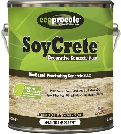 SoyCrete S1-1000-1T Decorative Concrete Stain, Tint Base, 1 Gal