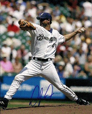 Autographed/Hand Signed 8x10 Photo Doug Davis Milwaukee Brewers