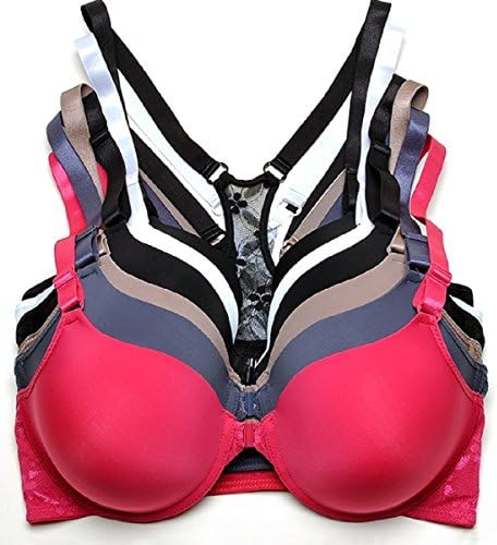 Front Closure Lace Racerback 6 Pack Bras (Plus Size)