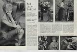 Bad Little Bad Girl by Toni Howard. On the screen, France's BRIGITTE BARDOT is a tantilizing mixture of woman's most tempting wiles. But off screen, she is an unhappy young woman, who seems to have confused her roles with real life. ..... 1958 Saturday Evening Post Picture, A5282A. 19580614