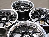 18 ADR M-Sports Black with Polish Lips Wheels, A Set of 4 Wheels
