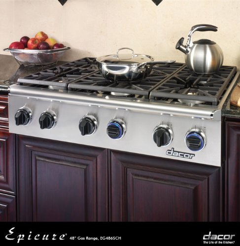 Dacor Epicure Series 36 inch Stainless Steel Gas Cooktop - EG366SCHLPH