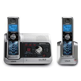 VTech 6042 DECT 6.0 Two-Handset Cordless Phone System with Digital Answering Device and... by VTech