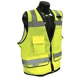 Radians SV59-2ZGD-L Class 2 Heavy Duty Surveyor Safety Vest, Green Mesh Solid, Large