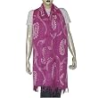 Pink Neck Wrap Stoles Wool with Thread Embroidery 80 x 29 inches