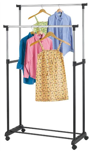 Double Adjustable Garment Rack