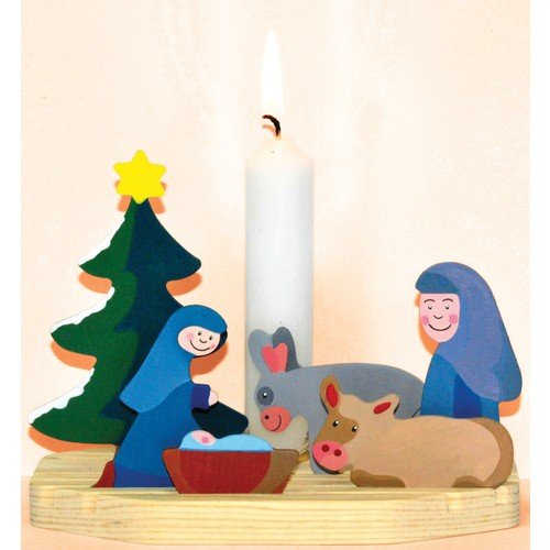Sunnysue Kerzenhalter Krippe Weihnachten