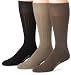 Nautica Men's 3-Pack Texture Sock,Khaki,8 to 12