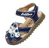 Ziweiba ベビーシューズ 赤ちゃんサンダル 子供用歩行靴 男児 男の子真夏靴 マジック留め 滑り止め 車カーモチーフ (13.5cm, B)