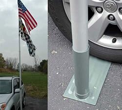 Flagepole To Go Tire Mount for Large Diameter Flagpole