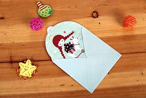 Folding 3D Mini Christmas Greeting Cards Box Set with Matching Envelopes and Stickers (10)