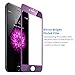 iPhone 6 Screen Protector, iPhone 6S Screen Protector, Electroplating Mirror Effect Film, Ballistic Tempered Glass Protector, F-color™ Maximum Screen Protection from Bump Drop Scrape 9H Purple