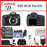 Canon EOS 7D Digital SLR Camera Body + Complete Accessory Starter Package