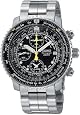Seiko Men`s SNA411 Flight Alarm Chronograph Watch