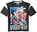 Marvel Boys' Spiderman T-Shirt with Pewter Sleeve Inserts
